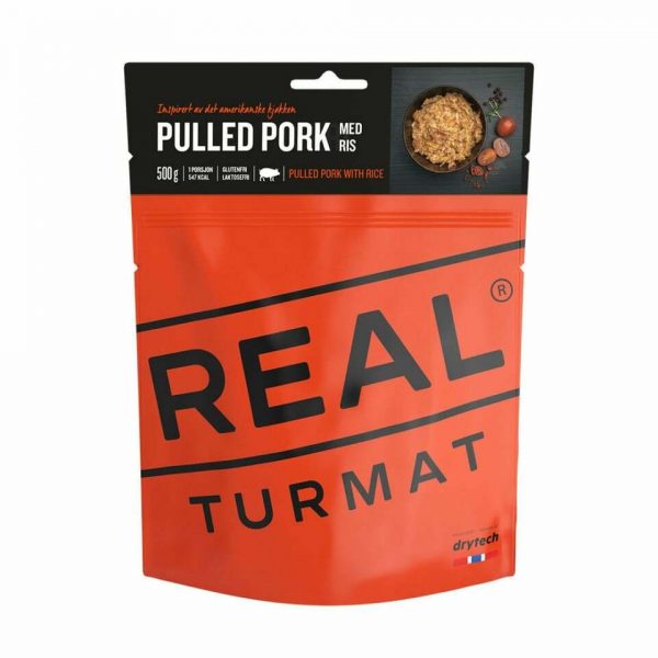 Real Turmat Pulled Pork freeze dried meal for camping from 1085 Adventures.