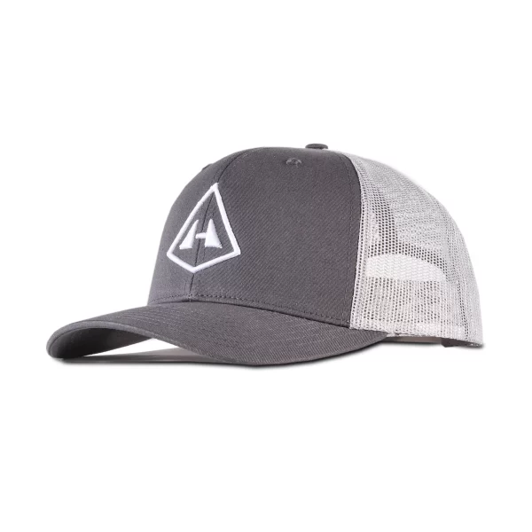 A hyperlite mountain gear trucker hat available from 1085 Adventures