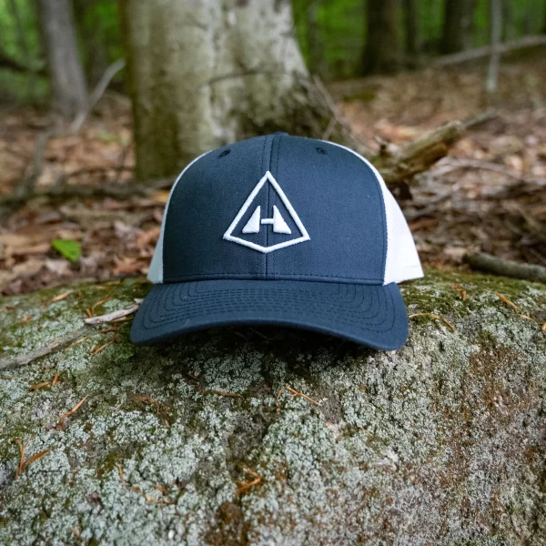 A hyperlite mountain gear trucker hat available from 1085 Adventures